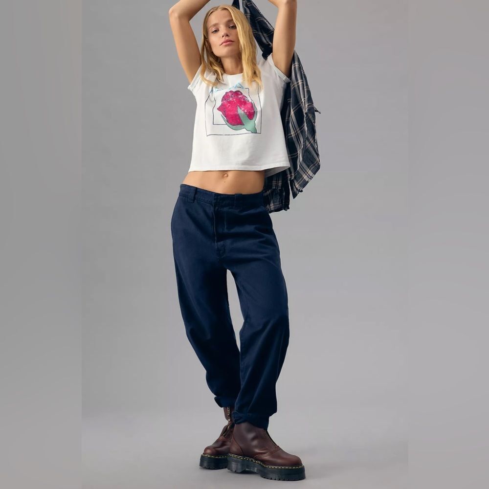 NEW MOTHER the punk 76 ankle boot jean in deep navy
